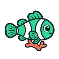 Illustration of a Green Clown Goby