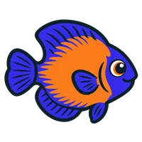 Illustration of a Coral Beauty Angelfish