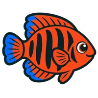 Illustration of a Flame Angelfish