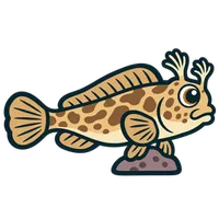 Illustration of a Lawnmower Blenny
