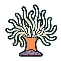 Illustration of a Long-Tentacle Anemone