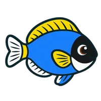 Illustration of a Powder Blue Tang